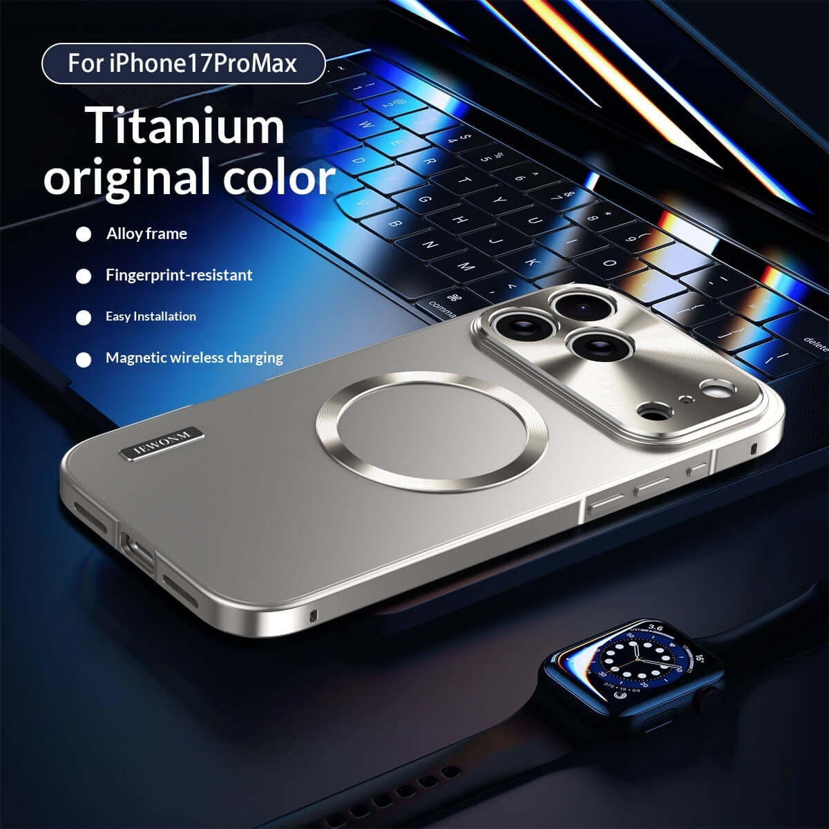 iPhone 17 Pro Max Case electroplated magnetic metal