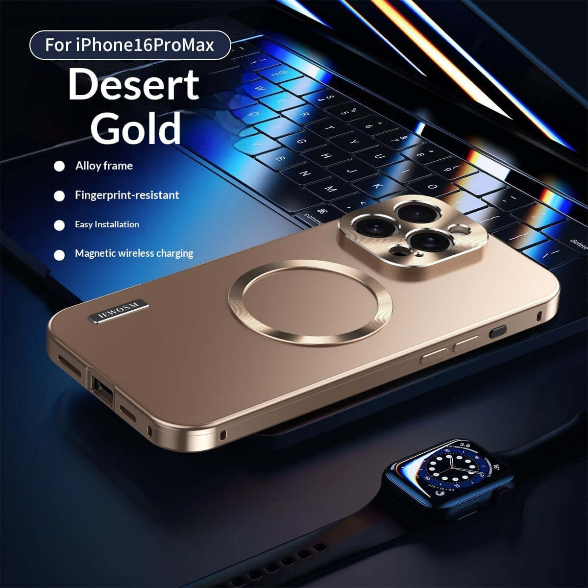iPhone 17 Pro Max Case electroplated magnetic metal