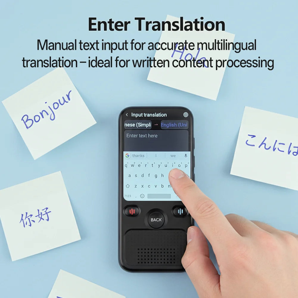 Traducteur Portable MSAI T20, 15 Langues Hors Ligne, Précision de 98%, Traduction Bidirectionnelle en Temps Réel, 160 Traductions