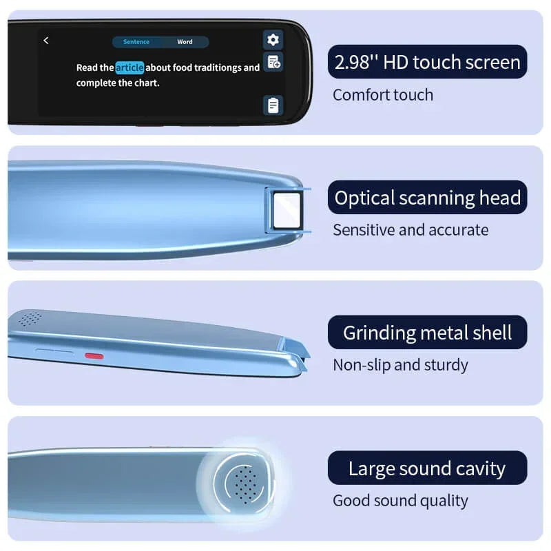 Stylo Lecteur Scanner 3 PRO – Stylo Traducteur et de Lecture pour Dyslexie et Autisme, Traducteur Vocal Intelligent, 112 Langues