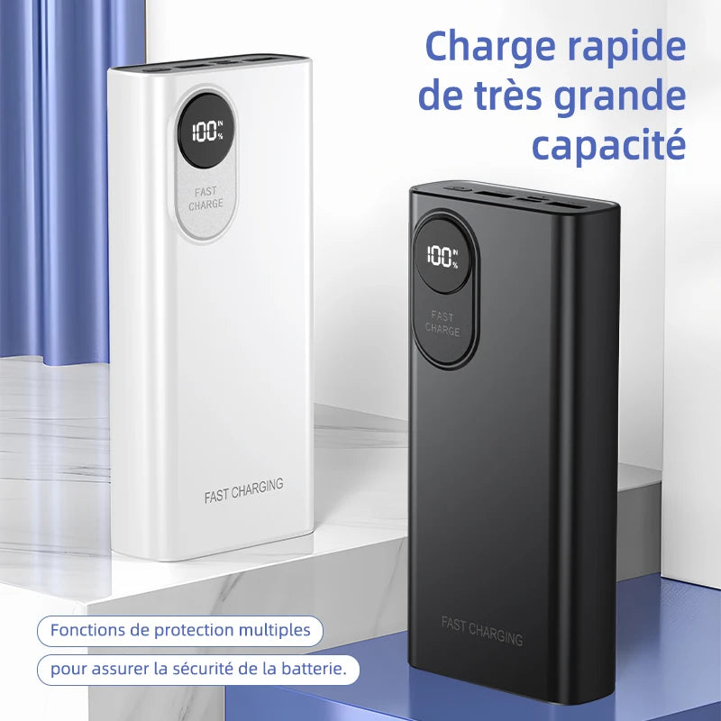 External Battery 58800mAh Large Capacity Fast Charging 3 Devices Simultaneously LED Display Compatible with Smartphones and Tablets for Travel