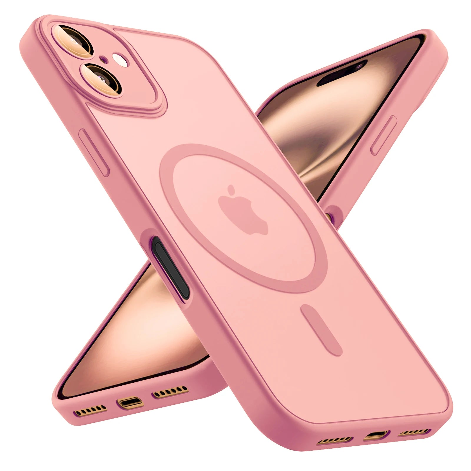 Luxury Frosted Phone Case For iPhone 17 16 15 14 13 12 11 Pro Max 16 15 Plus 17 Air For Magsafe Matte Transparent Magnetic Cover