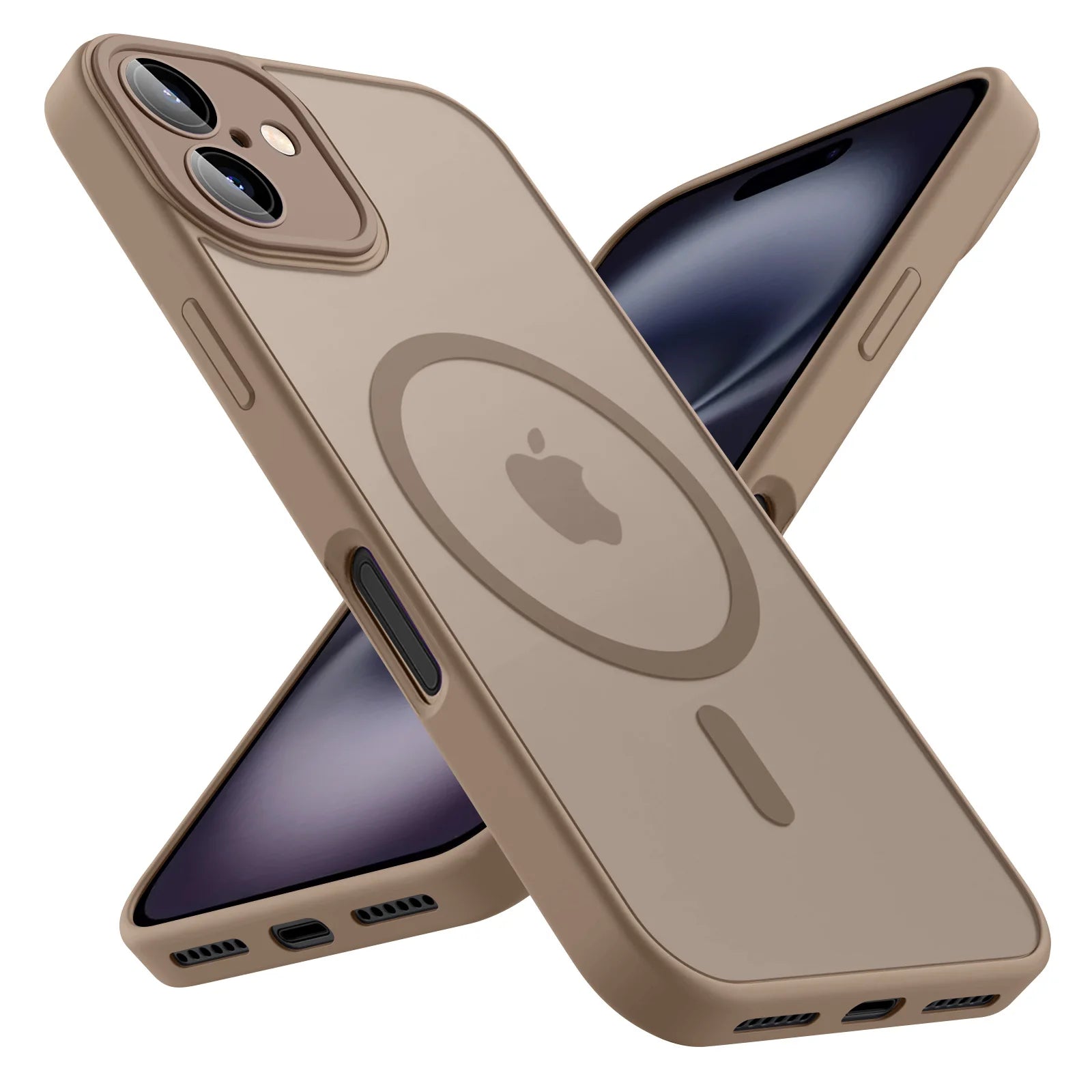 Luxury Frosted Phone Case For iPhone 17 16 15 14 13 12 11 Pro Max 16 15 Plus 17 Air For Magsafe Matte Transparent Magnetic Cover