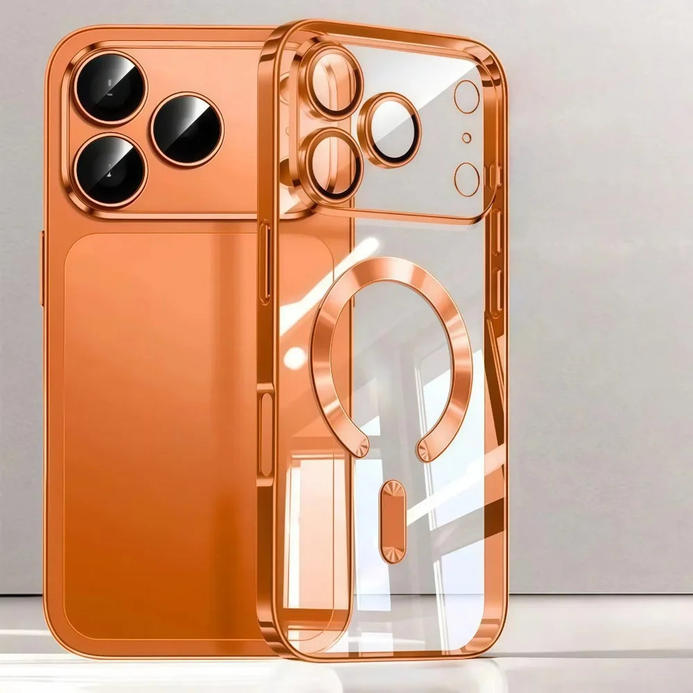Luxury for MagSafe Magnetic Plating Phone Case for iPhone 17 Pro Max 17 Pro Bumper Case for iPhone 17 Pro Max 17 Air Clear Cover