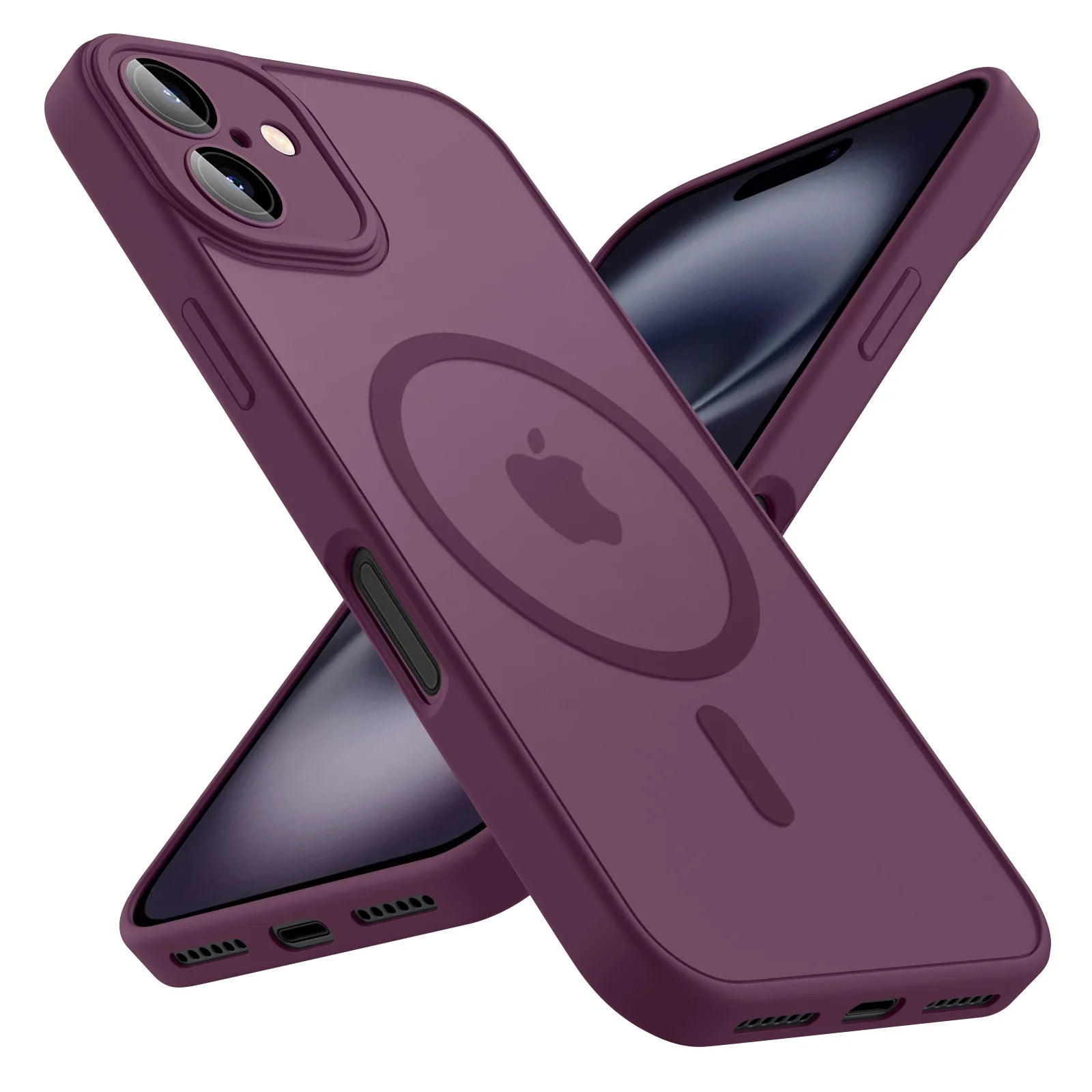 Luxury Frosted Phone Case For iPhone 17 16 15 14 13 12 11 Pro Max 16 15 Plus 17 Air For Magsafe Matte Transparent Magnetic Cover